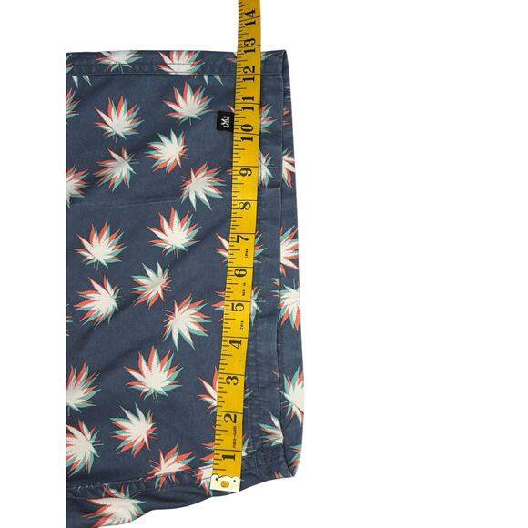 Micros Swim Trunks Men’s XL 1X Coral Reefer Leaf Print Board Shorts Beach Party - Picture 8 of 12